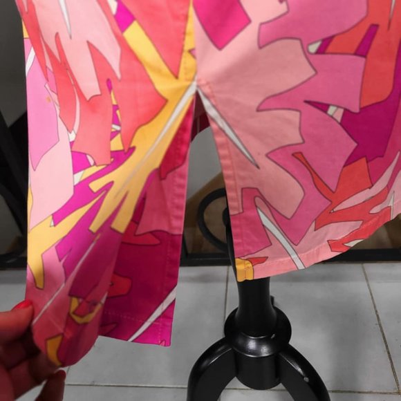 Emilio Pucci Pink Orange Foliage Skirt - Picture 9 of 13